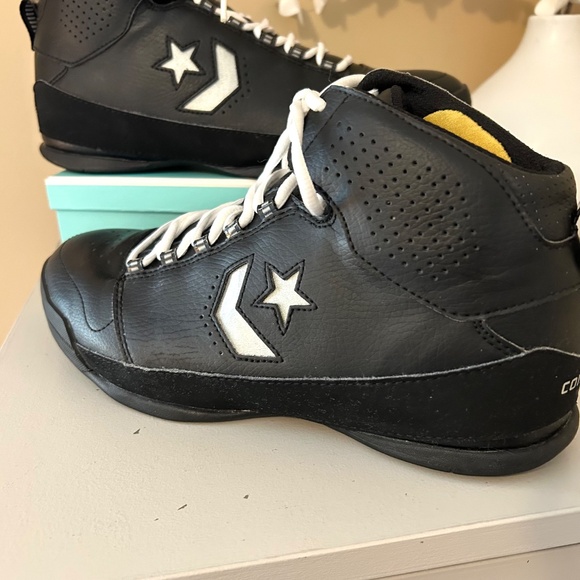 Converse Mid High Top Sneakers Black Men’s Size 9.5 - Picture 4 of 13